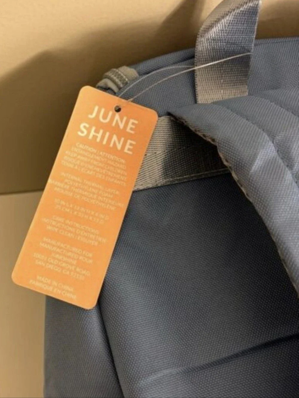 New June Shine Blue Backpack Insulated Cooler Bag